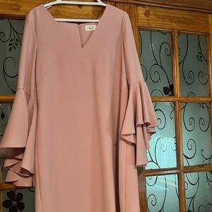 Eliza J Women's Pink Bell Sleeve Dress size 14